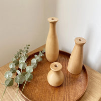 Natural Wooden Flower Vase Plants Holder for Home Office Decorative Fresh Flowers Bottle Plant Pots Decorative Desktop Flowerpot