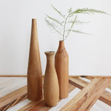 Natural Wooden Flower Vase Plants Holder for Home Office Decorative Fresh Flowers Bottle Plant Pots Decorative Desktop Flowerpot