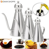 0.35L/0.5L/1L Stainless Steel Olive Oil Vinegar Dispenser Jar Kitchen Bottles Pot