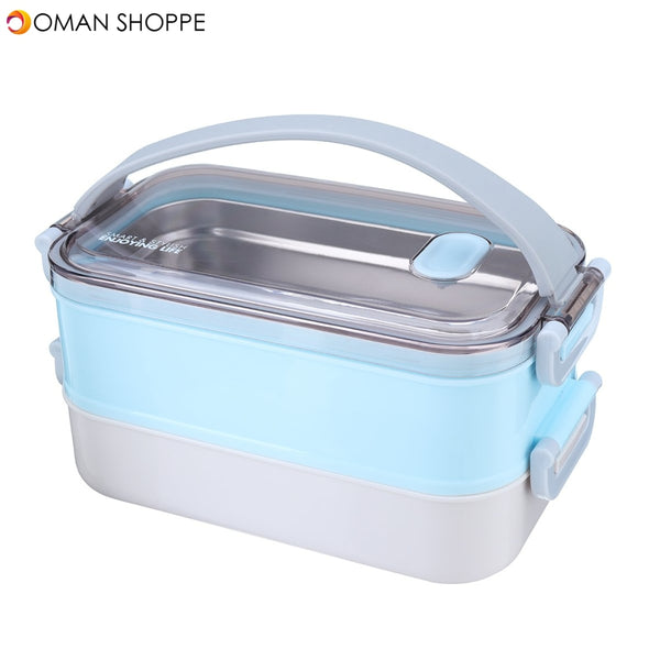 1-2 Layer Stainless Steel Insulated Lunch Box Food Storage Thermal Container