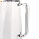 1.5L Clear Glass Pitcher Jug Water Drinking Tea Pot Carafe Stainless Steel Lid