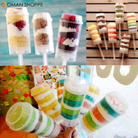 10X Plastic Push Up Cake Containers Lids Shooters For Wedding Birthday Party Cream Piping Bag