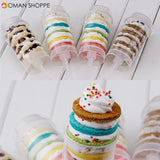 10X Plastic Push Up Cake Containers Lids Shooters For Wedding Birthday Party Cream Piping Bag