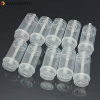 10X Plastic Push Up Cake Containers Lids Shooters For Wedding Birthday Party Cream Piping Bag