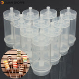 10X Plastic Push Up Cake Containers Lids Shooters For Wedding Birthday Party Cream Piping Bag