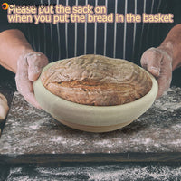 10" Round Bread Banneton Proofing Basket for Sourdough, Includes Linen Liner, Metal Dough Scraper, Scoring Lame & Case, Extra Blades, Rising Dough Baking Bowl Gifts for Artisan Bread Making Starter