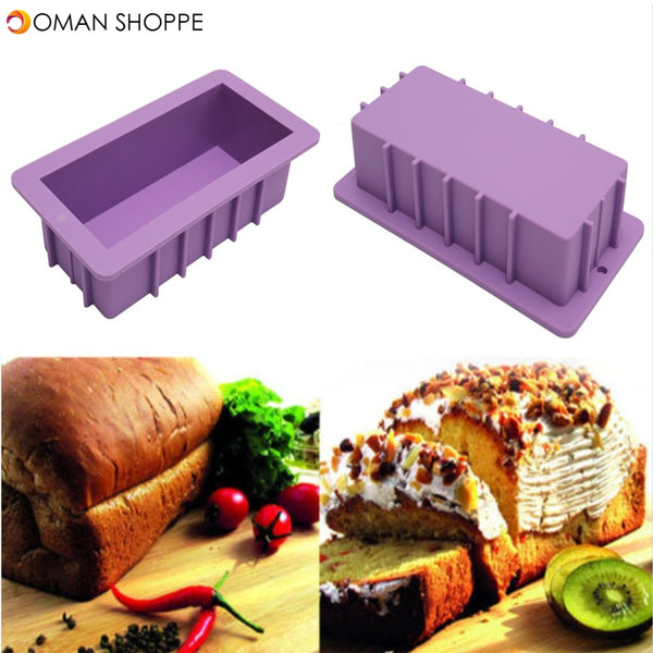 10'' Silicone Bread Loaf Cake Mold Non Stick Bakeware Baking Pan Rectangle Mould