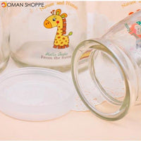 100ML Cartoon Glass Pudding Yogurt Bottle High Temperature Resistant