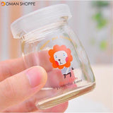 100ML Cartoon Glass Pudding Yogurt Bottle High Temperature Resistant