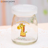 100ML Cartoon Glass Pudding Yogurt Bottle High Temperature Resistant