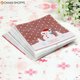 100pcs / Lot Lovely Christmas Snowman Cookie Bag Packing Bag