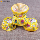 100PCS Muffins Paper Cupcake Wrappers Baking Cups Cases Muffin Boxes Cake Decorating Tools Kitchen Bakeware Dessert Decorator