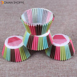 100PCS Muffins Paper Cupcake Wrappers Baking Cups Cases Muffin Boxes Cake Decorating Tools Kitchen Bakeware Dessert Decorator