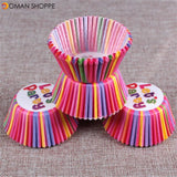 100PCS Muffins Paper Cupcake Wrappers Baking Cups Cases Muffin Boxes Cake Decorating Tools Kitchen Bakeware Dessert Decorator