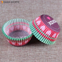 100PCS Muffins Paper Cupcake Wrappers Baking Cups Cases Muffin Boxes Cake Decorating Tools Kitchen Bakeware Dessert Decorator