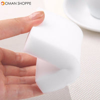 100pcsWhite Magic Cleaning Sponge Eraser Multi-functional Cleaner Melamine Sponge for Kitchen Bathroom Cleaning Tool