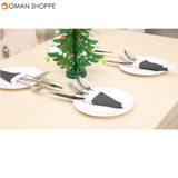 10pcs Christmas Pattern Kitchen Placemat Cotton Linen Flower Pad Dining Table Mats Coaster Bowl Cup Mat Home Decor 911