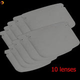 10Pcs Full Face Shield Cover Anti Oil Spitting Protective Isolation Plastic Mask PET Transparent Dust proof Facial Protection Visor