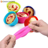 10pcs Round Cake Cup 7cm Silicone Cake Cup DIY Baking Mold Pudding  Cake Mold Cupcake Cases Liners Wedding Party