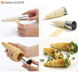 10Pcs Spiral Croissants Molds 