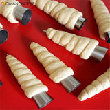 10Pcs Spiral Croissants Molds 