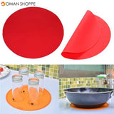 11.8" Silicone Round Baking Mat Oven Microwave Cookie Pizza Pastry Sheet Pizza Mat