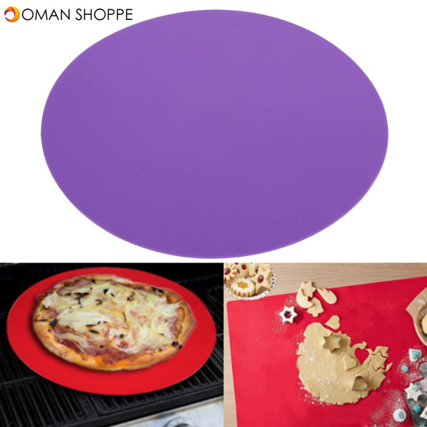 11.8" Silicone Round Baking Mat Oven Microwave Cookie Pizza Pastry Sheet Pizza Mat