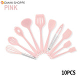 10/11PCS Silicone Kitchenware Non-stick Cookware Cooking Tool Spatula Ladle Egg Beaters Shovel Spoon Soup Kitchen Utensils Set