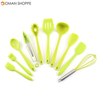 10/11PCS Silicone Kitchenware Non-stick Cookware Cooking Tool Spatula Ladle Egg Beaters Shovel Spoon Soup Kitchen Utensils Set