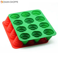 12 Holes 3D Christmas Tree Cake Mold Mousses Silicone Mould Cake Pan Tin Tray Baking Tool