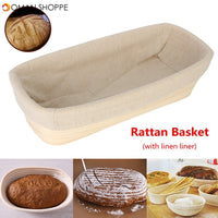 12 Inch Oval Banneton Brotform Rattan Basket Bread Dough Proofing Rising Basket Liner