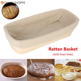 12 Inch Oval Banneton Brotform Rattan Basket Bread Dough Proofing Rising Basket Liner