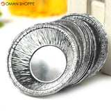 125Pcs  Disposable Round Silver Foil Baking Cookie Cup Cake Tart Mold