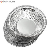 125Pcs  Disposable Round Silver Foil Baking Cookie Cup Cake Tart Mold