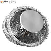 125Pcs  Disposable Round Silver Foil Baking Cookie Cup Cake Tart Mold