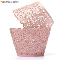 12Pcs Baking Arts Hollow Cup Cake Wrapper Cups Muffin Paper Cup Cake Cups