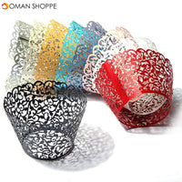 12Pcs Baking Arts Hollow Cup Cake Wrapper Cups Muffin Paper Cup Cake Cups