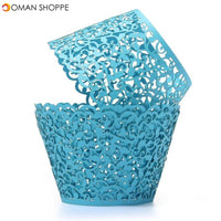 12Pcs Baking Arts Hollow Cup Cake Wrapper Cups Muffin Paper Cup Cake Cups