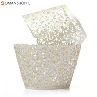 12Pcs Baking Arts Hollow Cup Cake Wrapper Cups Muffin Paper Cup Cake Cups