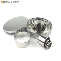 12pcs Stainless Steel Round Cake Biscuit Cookie Cutter Mold Baking Mould Baking Mold