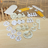 12Sets 37PCS Fondant Cake Decorating Mold Set 04021