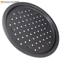 14'' Round Non Stick Carbon Steel Pizza Oven Baking Pans Cake Pie Dish Mold Tray