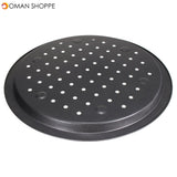 14'' Round Non Stick Carbon Steel Pizza Oven Baking Pans Cake Pie Dish Mold Tray