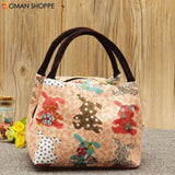 15 Styles Retro Lunch Tote Bag Zipper Travel Picnic Food Storage Container Woman Lady Mummy Handbag