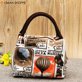 15 Styles Retro Lunch Tote Bag Zipper Travel Picnic Food Storage Container Woman Lady Mummy Handbag