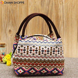 15 Styles Retro Lunch Tote Bag Zipper Travel Picnic Food Storage Container Woman Lady Mummy Handbag