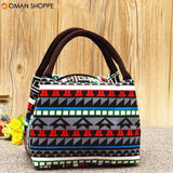 15 Styles Retro Lunch Tote Bag Zipper Travel Picnic Food Storage Container Woman Lady Mummy Handbag