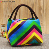 15 Styles Retro Lunch Tote Bag Zipper Travel Picnic Food Storage Container Woman Lady Mummy Handbag