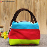 15 Styles Retro Lunch Tote Bag Zipper Travel Picnic Food Storage Container Woman Lady Mummy Handbag