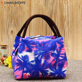 15 Styles Retro Lunch Tote Bag Zipper Travel Picnic Food Storage Container Woman Lady Mummy Handbag